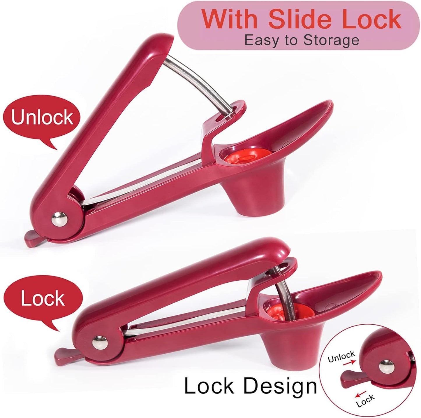 Cherry Pitter Tool Pit Remover, Multiple Cherry Seed Remover, 7 Holes Cherry Stoner Pitter Quick Release, Multiple Cherry Pit Remover Cherries Jam