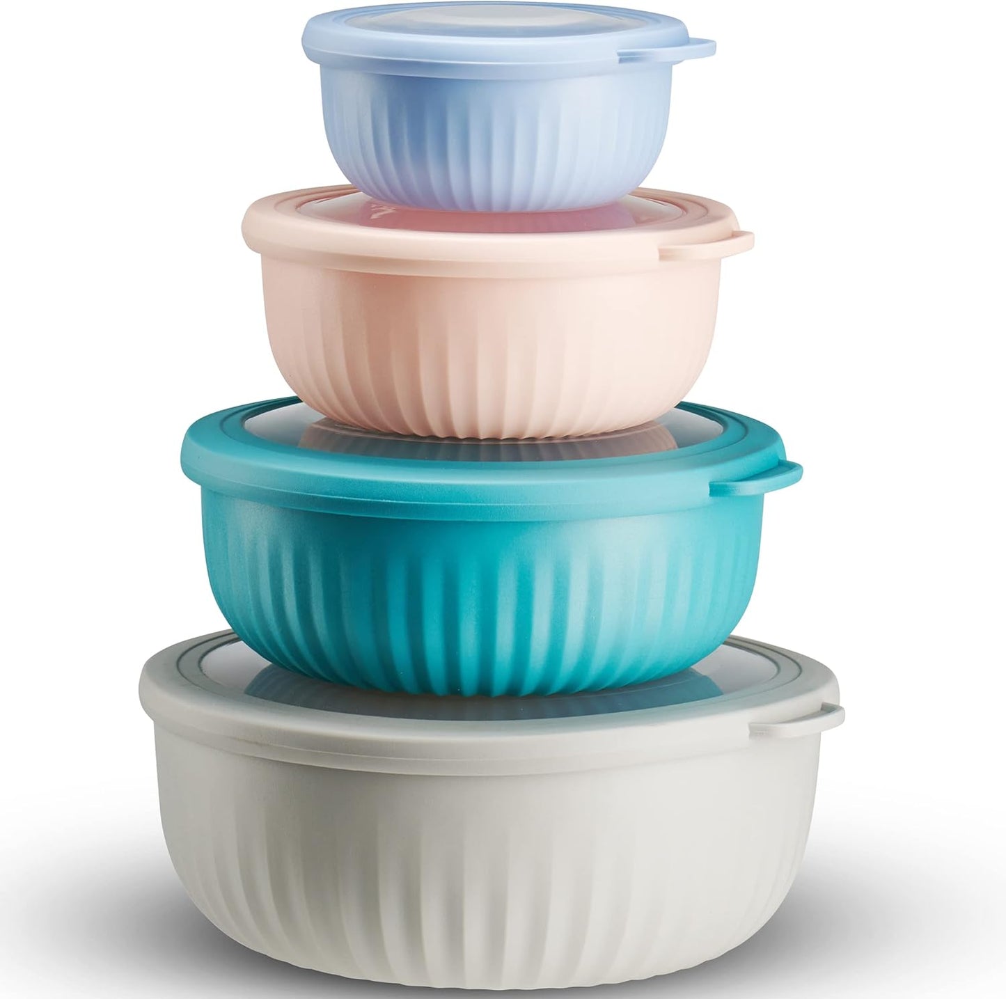 Table Concept Food Storage Containers, Plastic Bowls with Lids Set, Mixing Bowls, Food Prep Containers, Meal Prep Container, 8 Piece Set