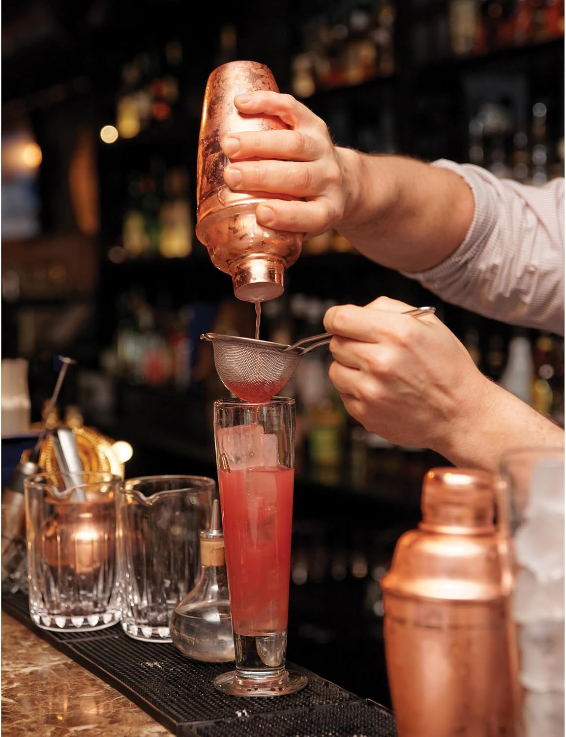 HIC Kitchen Fine Mesh Tea Strainer With Helper Handle, 18/8 Stainless Steel, 2.75-Inch, For Sifting, Straining, And Brewing Tea, Coffee, Or Cocktails