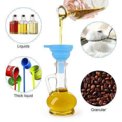 3PCS Kitchen Funnels Set,Stainless Metal Funnel for Filling Bottles - Tiny Small Medium Large for Essential Oils,Spice, Cooking,Powder,Flask，Perfume,Dry Ingredients Powde (Silver)