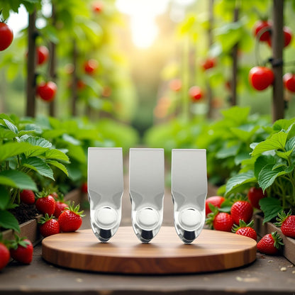 3Pcs Silver Stainless Steel Strawberry Huller Fruit Stem Remover Home Kitchen Tools for Cherry Tomato