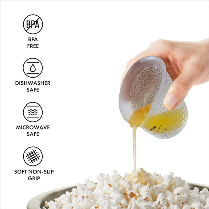 OXO Good Grips 4-Cup Squeeze & Pour Silicone Measuring Cup with Stay-Cool Pattern