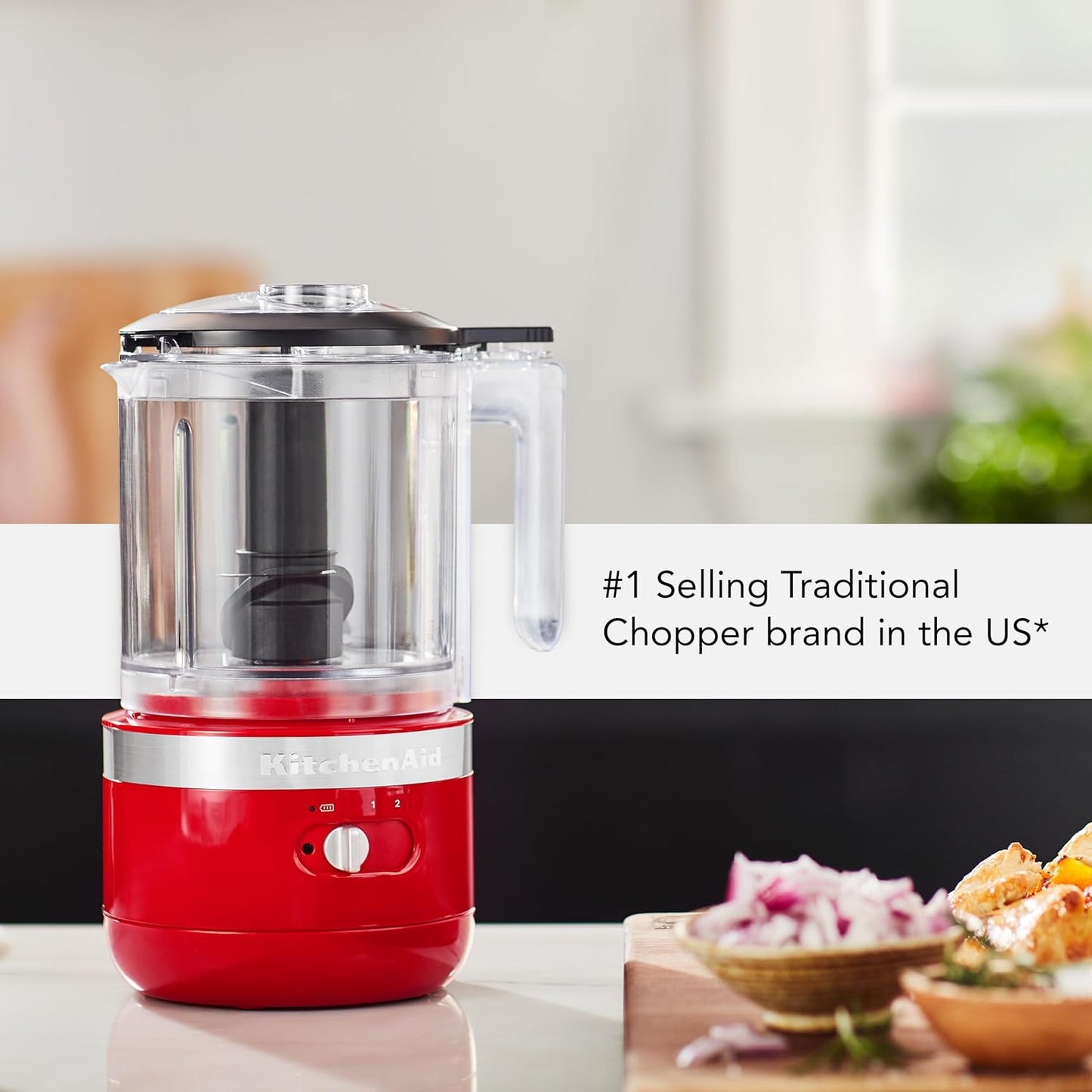 KitchenAid 5 Cup Food Chopper KFC0516BM, Matte Black