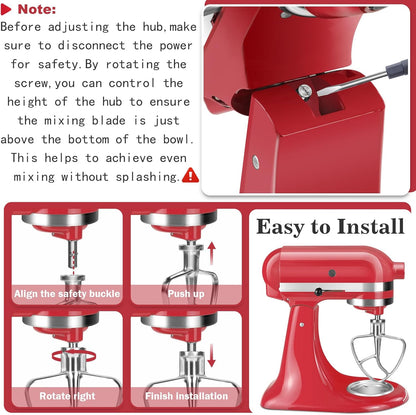 Flex Edge Beater Accessories and Attachments for KitchenAid 6 Quart Bowl-Lift Stand Mixer, Pastry Paddle Attachment for Kitchenaid, Dishwasher Safe, White
