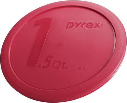 Pyrex (1) 322-PC Green, (1) 323-PC Orange, (1) 325-PC Blue, and (1) 326-PC Red Mixing Bowl Lids (FOR PYREX MIXING BOWLS ONLY) - Made in the USA