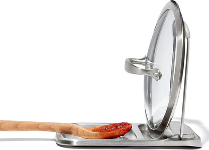 OXO Good Grips Stainless Steel Spoon Rest with Lid Holder