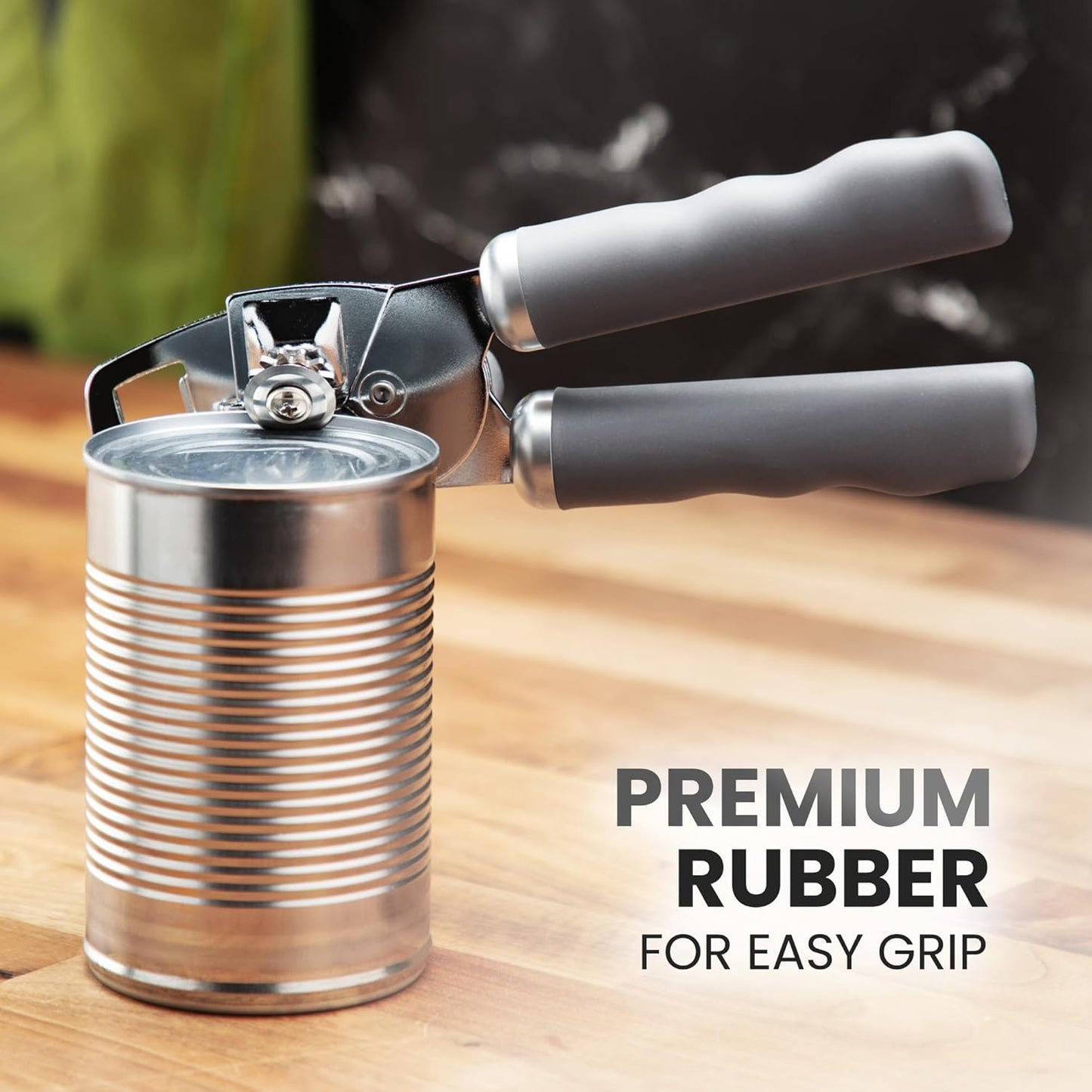 Zulay Kitchen Heavy Duty Stainless Steel Can Opener Manual with Bottle Opener - Rust Proof Manual Can Opener With Turn Knob & Comfy Soft Grip Handles - Cherry Red - Colors A