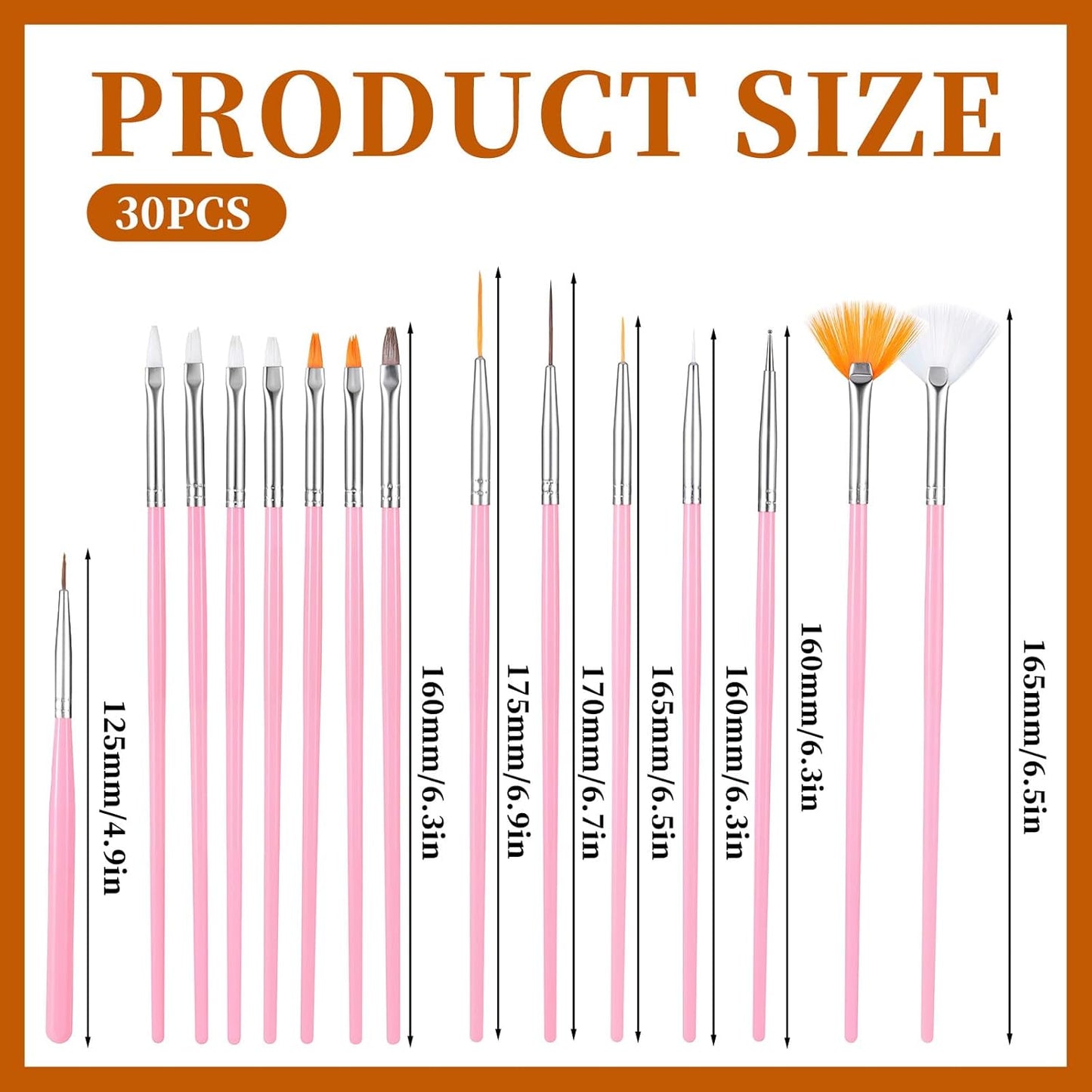 30 Pcs Pastry Painting Brushes Cake Decorating Brushes Food Safe Cake Paint-Brushes Pink Fondant Sugar Cookie Painting-Brushes Supplies Multiple Function Fondant Brush for Baking