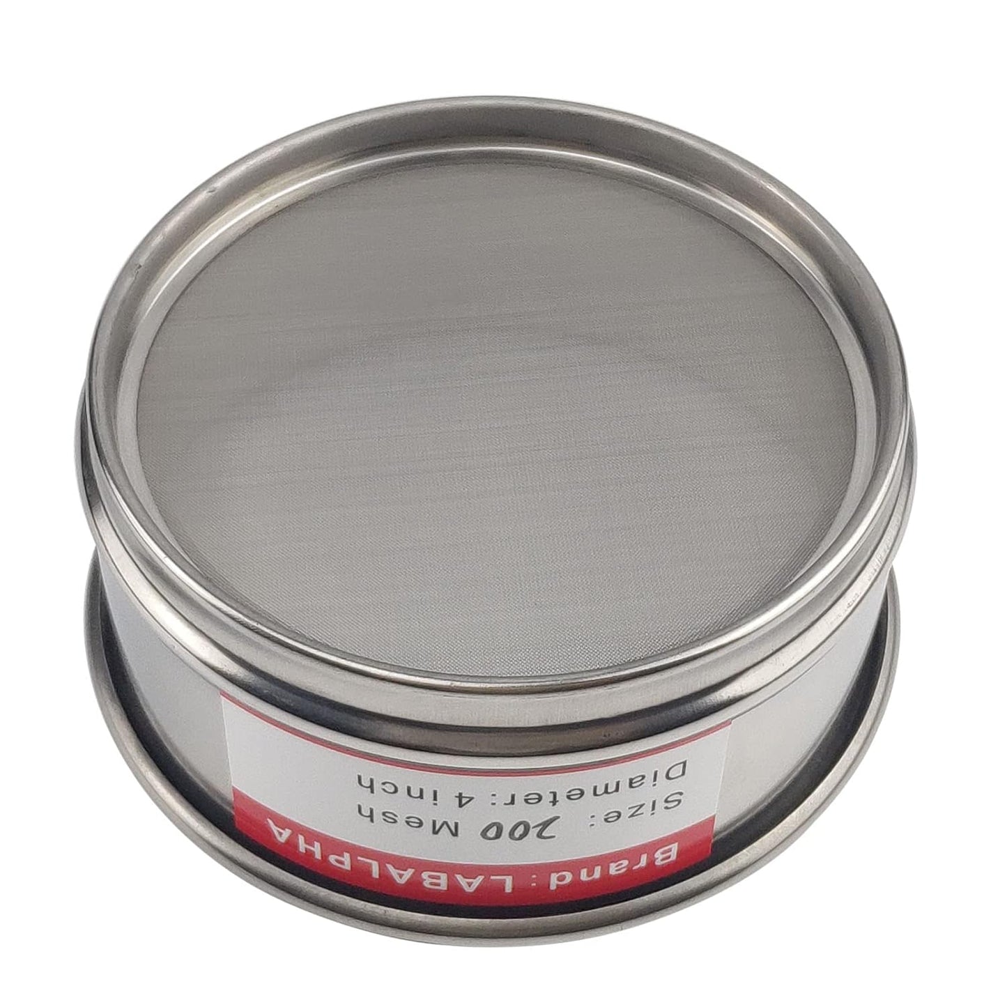 LABALPHA 70 Mesh Lab Sieves, Test Sieve #70 Mesh, 4'' Diameter, 304 Stainless Steel Wire Cloth (0.22mm)
