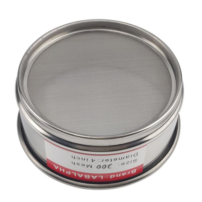 LABALPHA 70 Mesh Lab Sieves, Test Sieve #70 Mesh, 4'' Diameter, 304 Stainless Steel Wire Cloth (0.22mm)