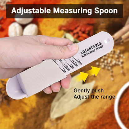 Adjustable Wet & Dry Measuring Spoon with Scale（White）