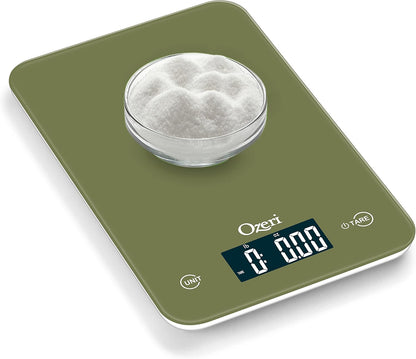 Ozeri Touch Professional Digital Kitchen Scale (12 lbs Edition), Tempered Glass in Elegant Black