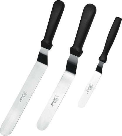 Ateco Ultra Offset Spatula with 4.25" x 0.75" Stainless Steel Blade, 4½", Silver