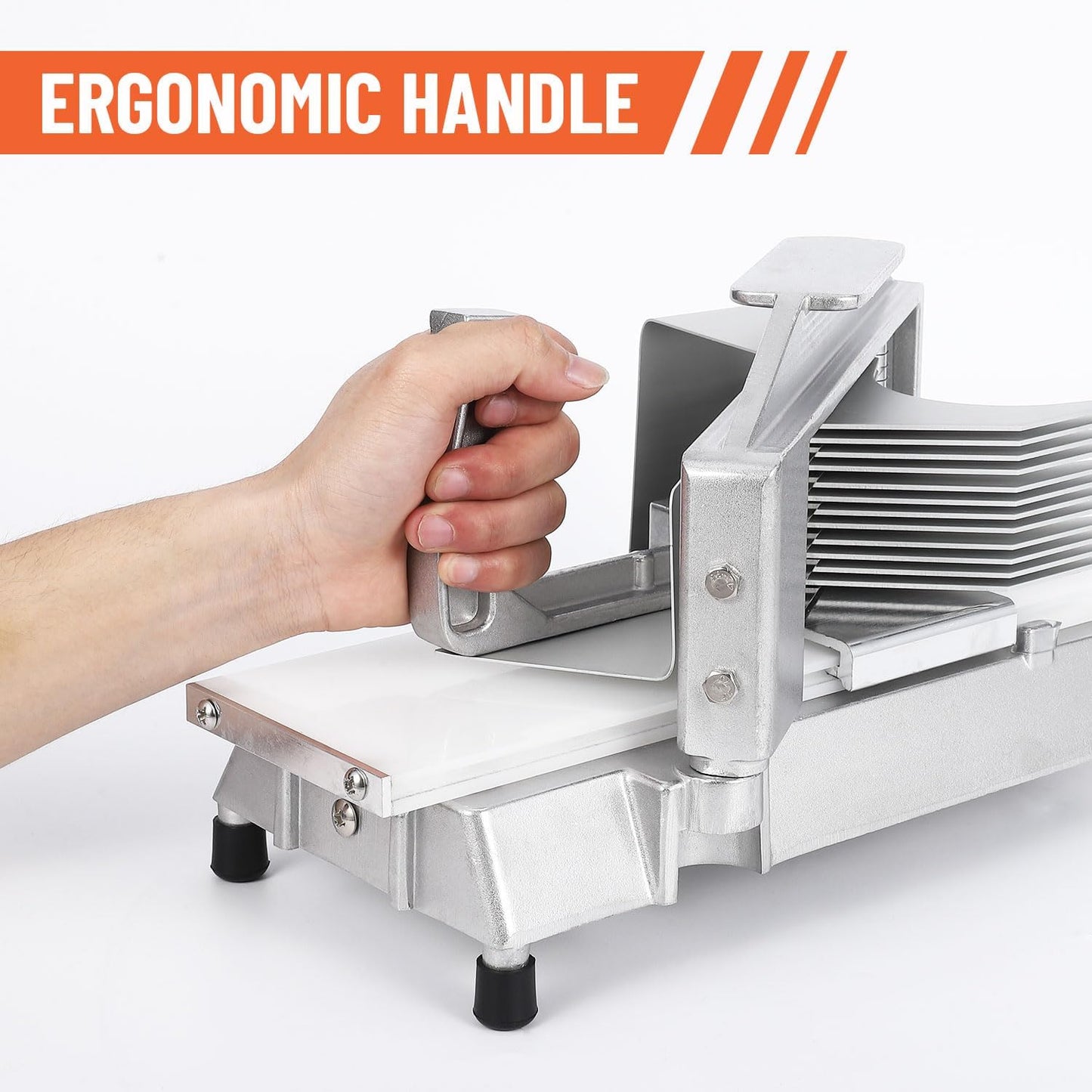 Commercial Tomato Slicer, 3/8" Heavy Duty Tomato Slicer Tomato Cutter With Built-In Cutting Board for Home or Restaurant Use