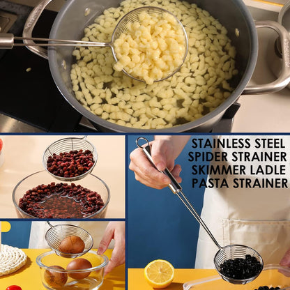 KEISSCO Stainless Steel Spaetzle Maker with Comfort Grip Handle, Homemade Traditional German Egg Noodle Dumpling Making Tool Set