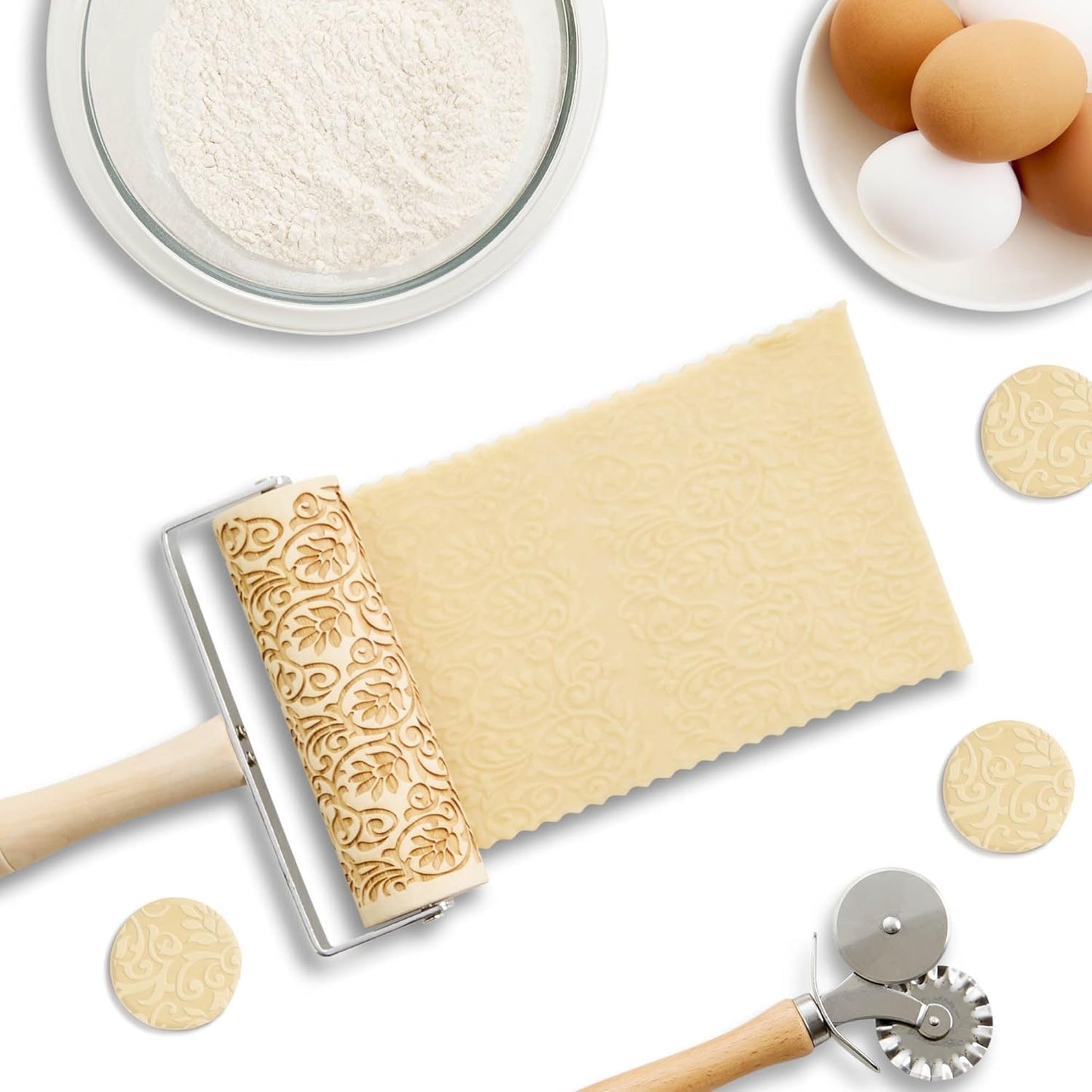 Mrs. Anderson's Baking Children’s Classic Wooden Rolling Pin, German Beechwood With Steel Ball Bearings, 7-Inch x 1.5-Inch, Smooth Effortless Rolling For Dough And Pastry