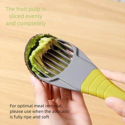 3-in-1 Avocado Slicer Tool with Pit Remover, Avocado Cutter & Peeler, Avocado Cutter Tool,Ergonomic Avocado Knife for Safe Cutting, Avocado Tool for Any Sizes, Avocado Slicers Gift Set
