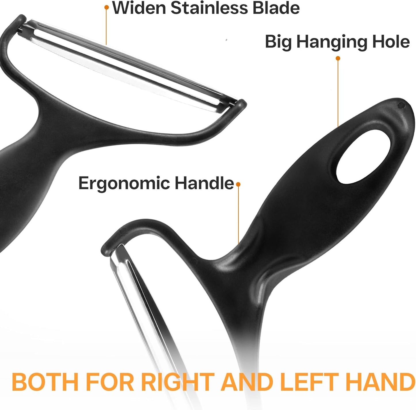 Vegetable Peeler Large Peelers for Kitchen, Y Wide Veggie Shredder for Cabbage Lettuce Julienne, Swivel Stainless Steel Blades Big Size