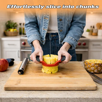 Pineapple Corer and Slicer,Stainless Steel Pineapple Corer,Reinforced Thicker Blade,with Apple Slicer Attachment,Pineapple Cutter Tool for Pineapple Rings & Diced Pineapple,Kitchen Tool