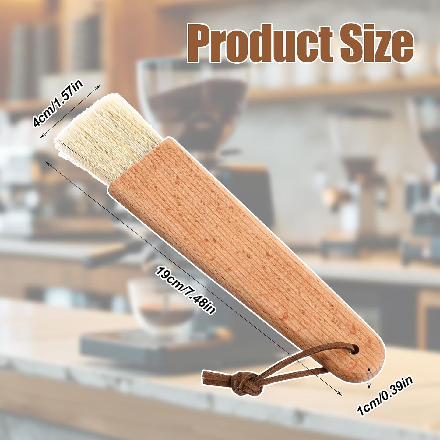 Pastry Brush with Beech Wood, Natural Boar Bristle Basting Brush for Cooking Flat Food Brushes for Spreading Butter Oil Sauce Barbecue Baking Kitchen Cooking