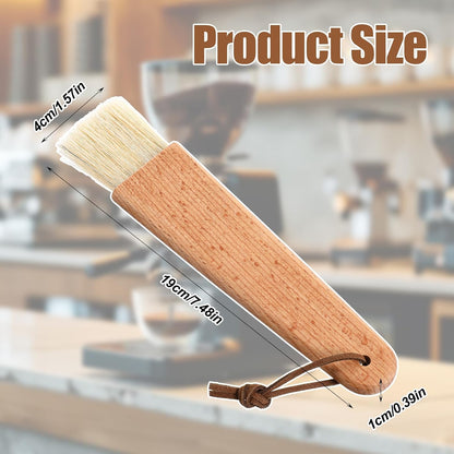 Pastry Brush with Beech Wood, Natural Boar Bristle Basting Brush for Cooking Flat Food Brushes for Spreading Butter Oil Sauce Barbecue Baking Kitchen Cooking