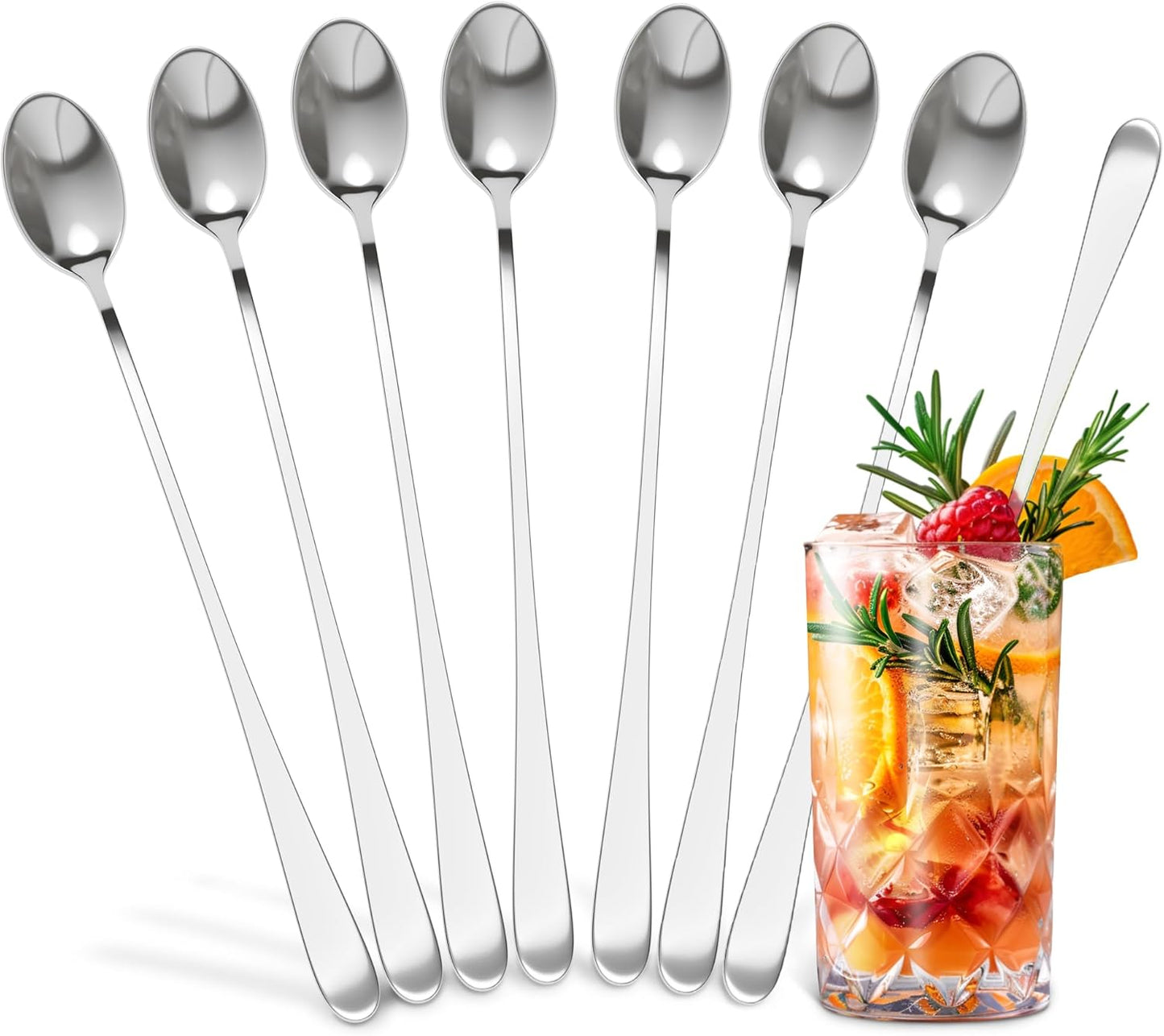 6 PCs Ceramic Handle Coffee Spoons Set – 6.1" Small Dessert Spoons with Floral Design – Stainless Steel Tea & Dessert Sugar Spoon for Coffee Bar, Espresso, Hot Drinks | Kitchen Gift Set for Women