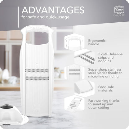 BORNER Roko PowerLine | Vegetable Grater Börner - Quality Made in Germany, Color:Orange