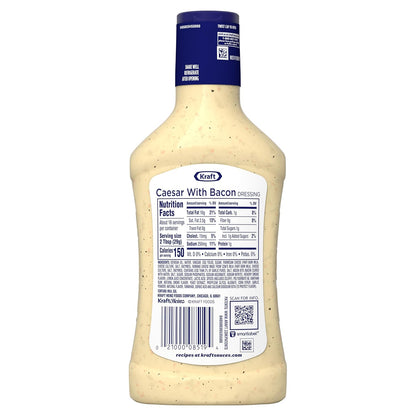 Kraft Caesar with Bacon Dressing, 16 fl oz Bottle