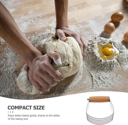 SOLUSTRE Dough Masher Dough Blender Stainless Steel Pastry Cutter Dough Cutter Dough Scraper Butter Cutter With Blades Flour Mixing Tool for Kitchen Butter Blender
