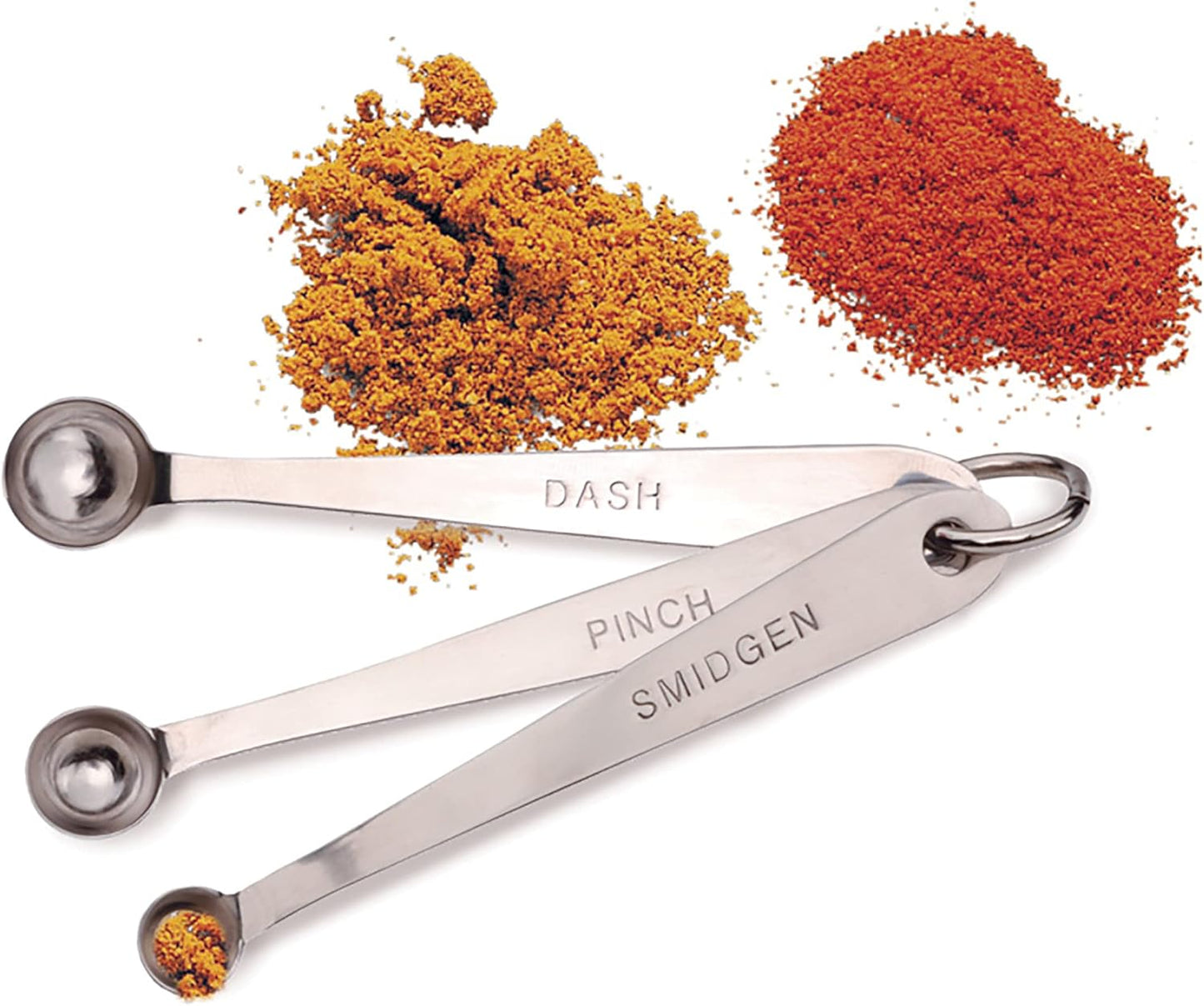 RSVP International Endurance Kitchen Collection Measuring Tools, Dishwasher Safe, Smidgen, 3 Piece, Stainless Steel