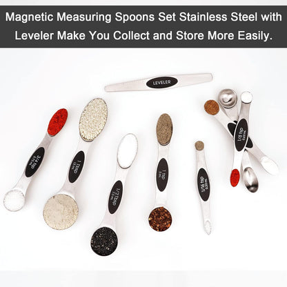 Mini Measuring Spoon Set, Heavy Duty Stainless Steel Measuring Spoons for Cooking Baking, Tablespoon Teaspoon for Dry or Liquid Ingredients, Fits in Spice Jar, 1/64 1/32 1/16 1/8 1/4 tsp