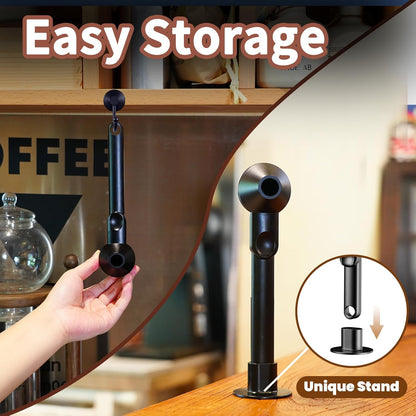 Coffee Scoop with Funnel for Ground Coffee, Protein Powder & Tea, for Reusable K Cup Refiller, 2TBSP Mess-Free, Funnel Design Prevents Spills (Black, 2-Pack)