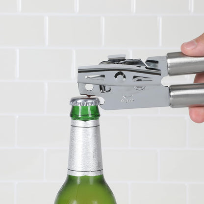 Oster Baldwyn Multifunction Can Opener and Bottle Opener with Stainless Steel Handle – Durable Kitchen Tool for Easy Opening
