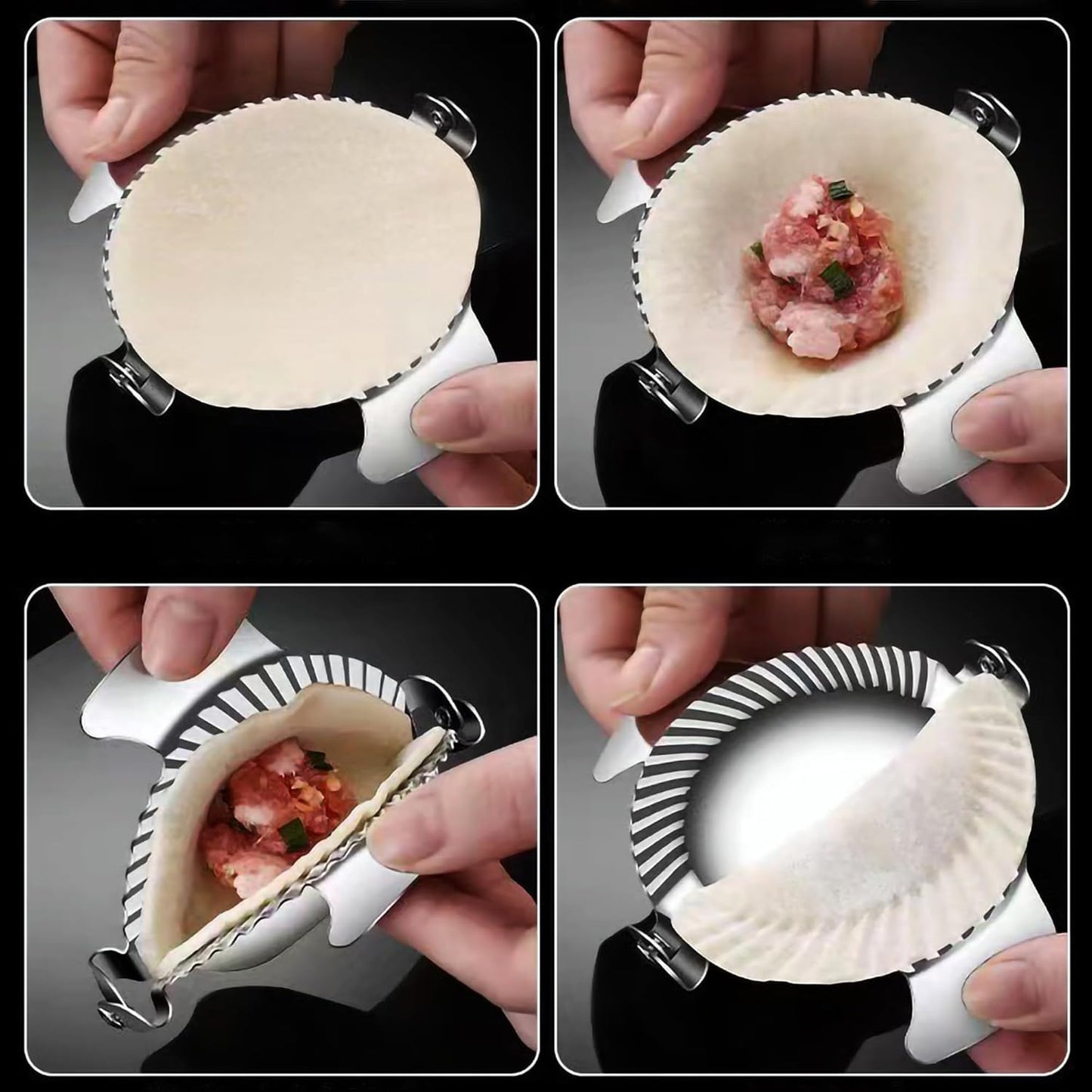 Dumpling Maker Stainless Steel Ravioli Gyoza Dough Pierogi Pie Press Mold Former