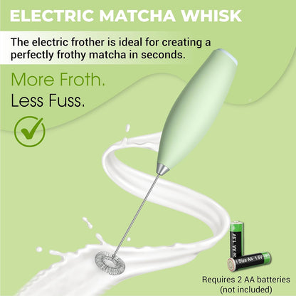 Matcha Whisk Set with Matcha Bowl - Matcha Set Included Electric Frother, Bamboo Whisk, Matcha Spoon, Bamboo Holder, Sifter, Spoon Stand (Blossom Pink)