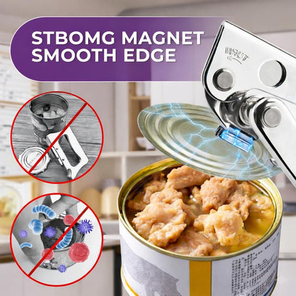 Electric Can Opener – Smooth Edge, Easy One-Touch Can Opener Electric for Seniors with Arthritis, Jar Opener, Compact Countertop Automatic Kitchen Tool for Safe and Effortless Opening