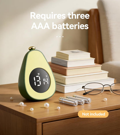 Digital Visual Timer Kitchen Timer for Yoga, Exercise, 99-Minute Silent Countdown, Time Management Tool with Pause Function (Avocado)