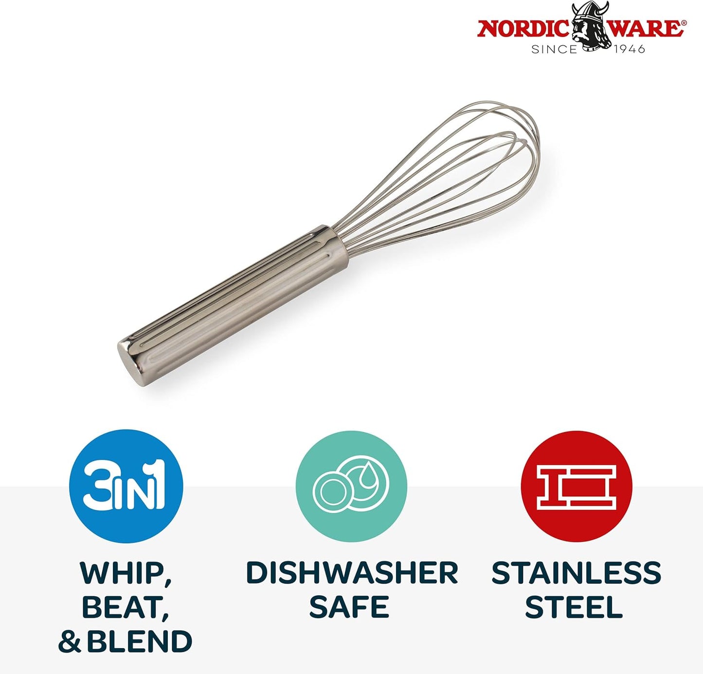 Nordic Ware Small Whisk, 7-Inch, Stainless Steel
