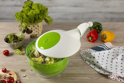 IBILI Small Salad Spinner for Fruit and Vegetables - 1.7-Quart Spinner for Washing and Drying, Compact Design with Brake Button for Quick Stop, Super-Fast Operation, Dishwasher Safe, Made in Spain