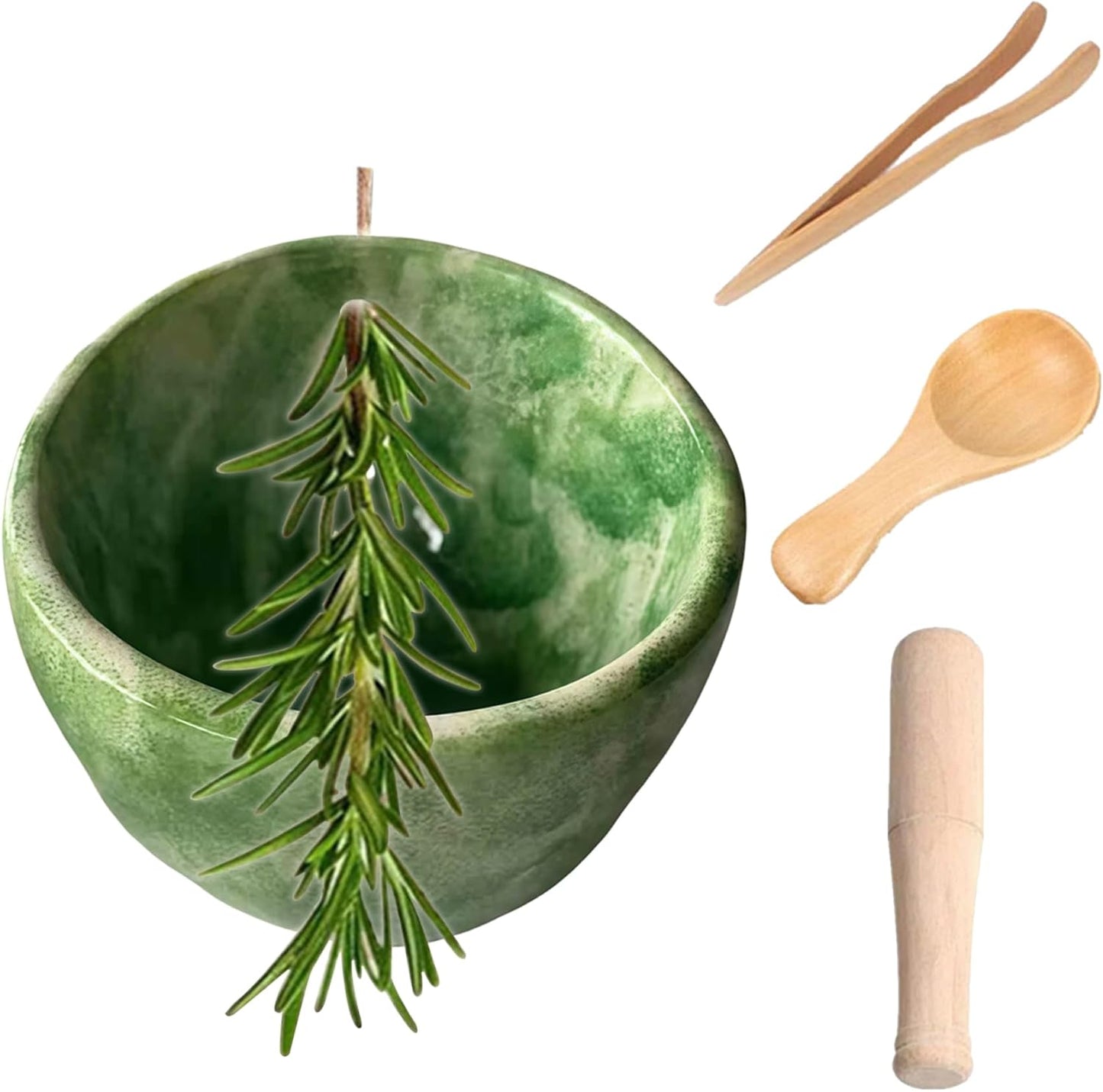 Pottery Herb Stripper Bowl, Handmade Pottery Herb Stripper Ceramic Herb Stripper Quick Stem Removal Ceramic Bowl 2025 New Ceramic Kitchen Herb Stripping Tool