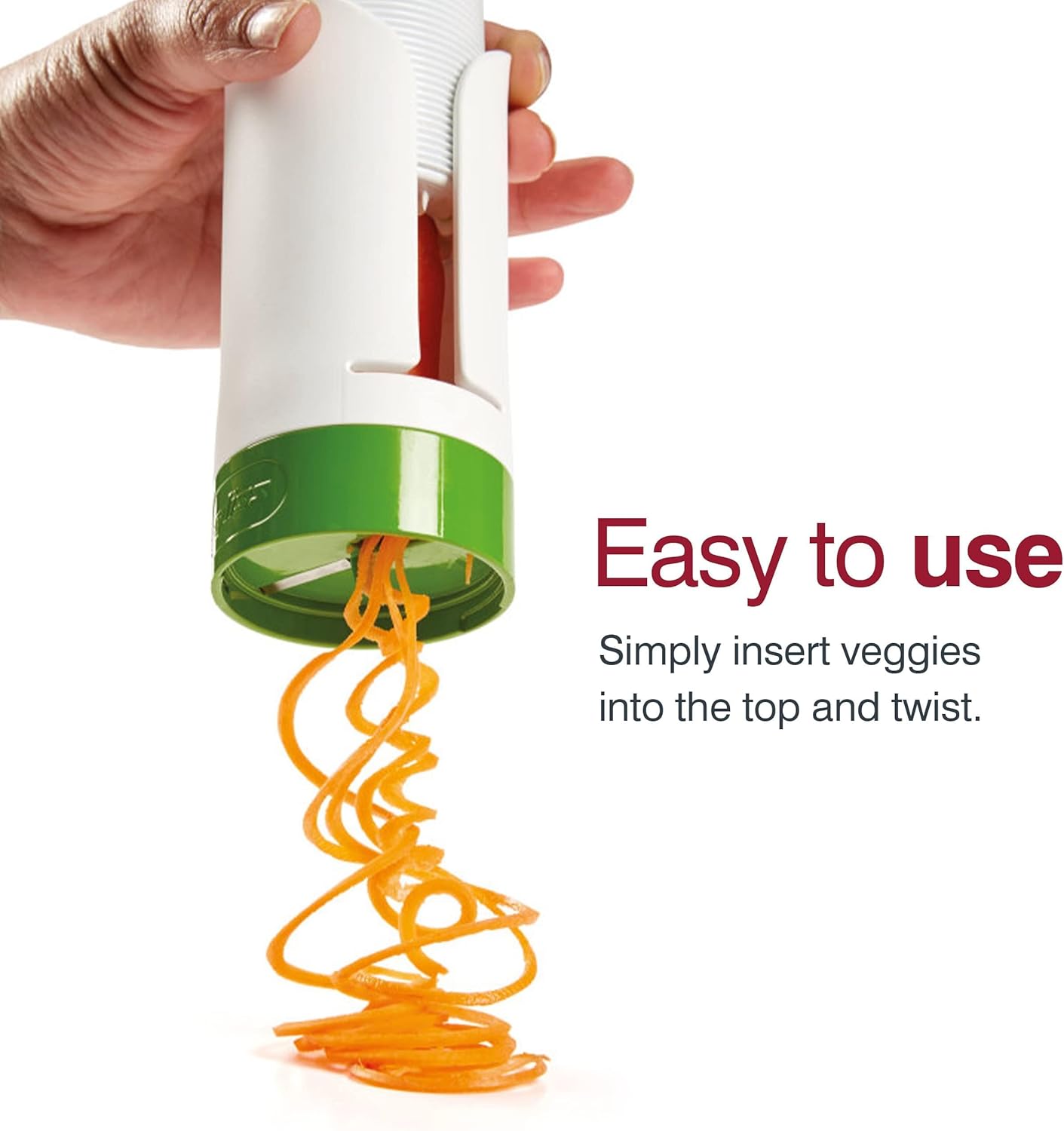 Zyliss Spiralizer - Vegetable Spiralizer & Slicer - Kitchen Tool & Gadget for Cooking - Manual Vegetable Slicer - Dishwasher Safe - White/Green