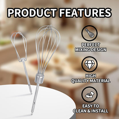5 Pack Hand Mixer Replacement Beaters Compatible with BLACK and DECKER Electric Hand Held Mixer, Include 2 Mixer beaters, 2 Dough Hooks, 1 Whisk, Beaters Electric Mixer Parts Accessories