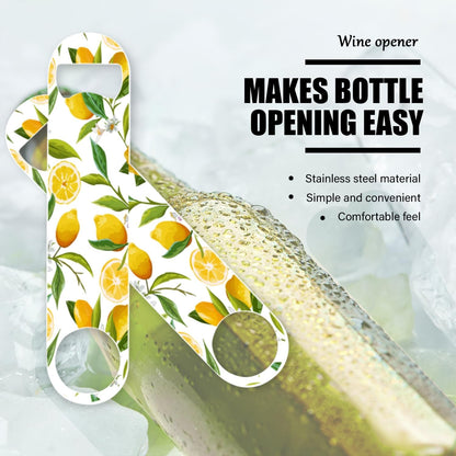 2 PACK Beer Bottle Opener, Stainless Steel Flat Bottle Openers,7 inch Metal Decor,Pink And Gold Marble