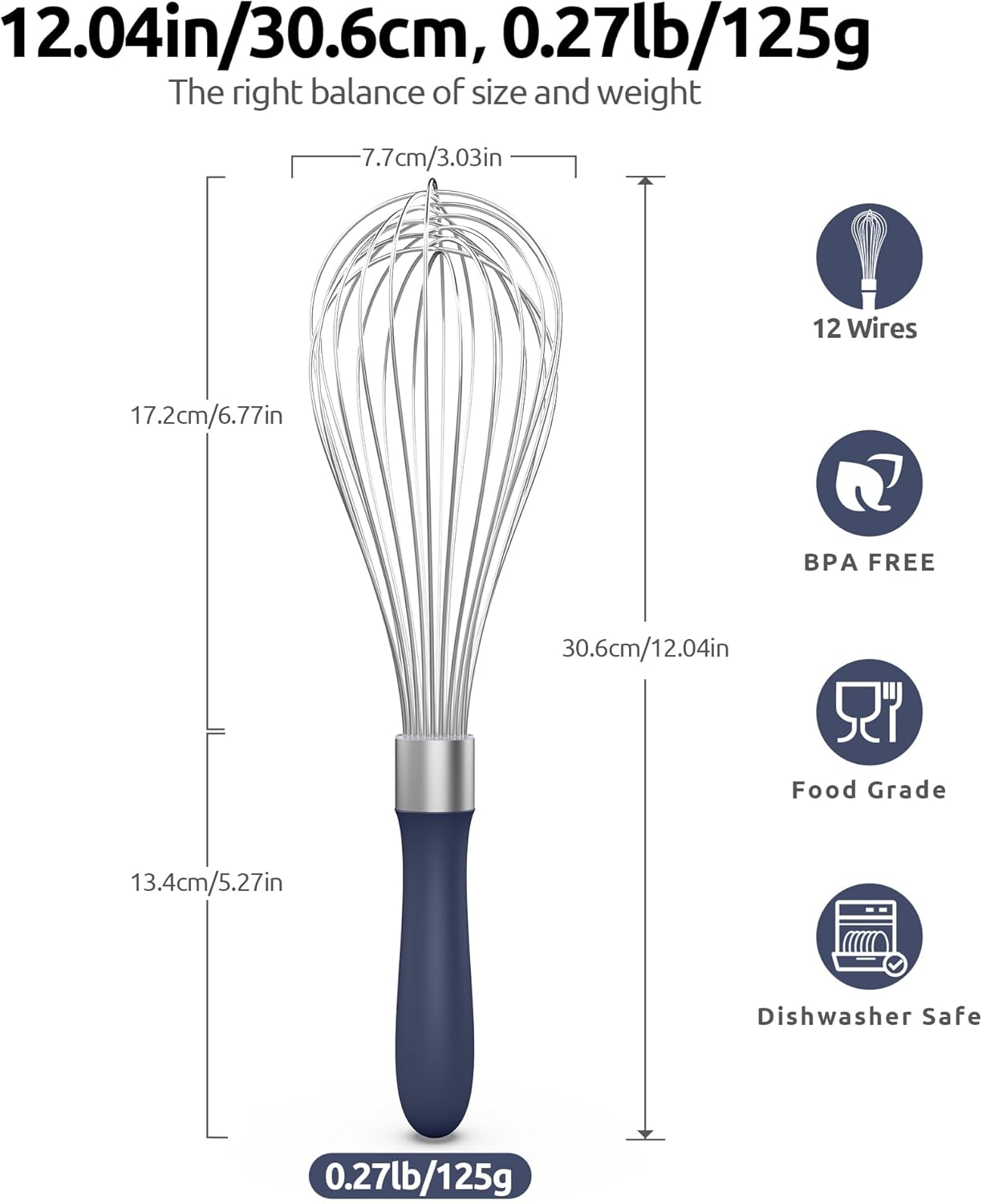 U-Taste 7" Mini Whisk for Cooking: 18/8 Stainless Steel Small Metal Kitchen Wisk, Tiny Hand Mixing Tool for Coffee, Egg, Sauce, 6-Wires Compact Head for Baking, Beating in Bowl, Mug, Jar (Set of 2)