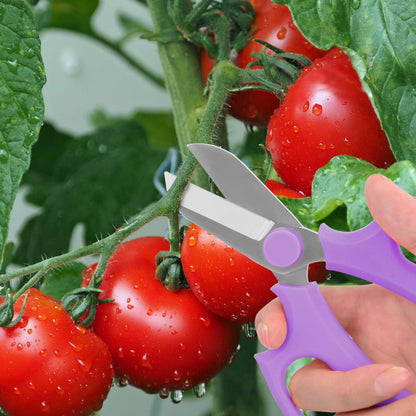 Housolution Flower Scissors, Strong Floral Shears, Premium Steel Garden Pruning Shears Garden Scissors Floral Fruits Leaf Scissors Hand Pruner Snip Trimming Tool for Gardening Flower Arrangement, Pink