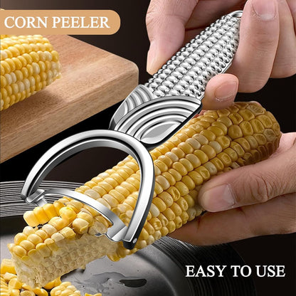 Stainless Steel Corn Peeler for Corn on the Cob Corn Kernel Stripper Remover Dishwasher Safe
