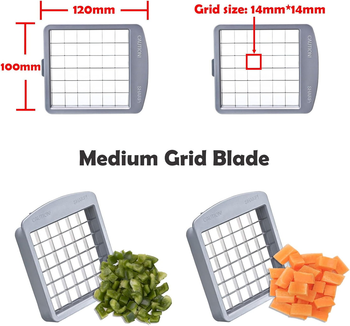 Replacement Blades - 2 PCS (Small Grid Blade-7mm)