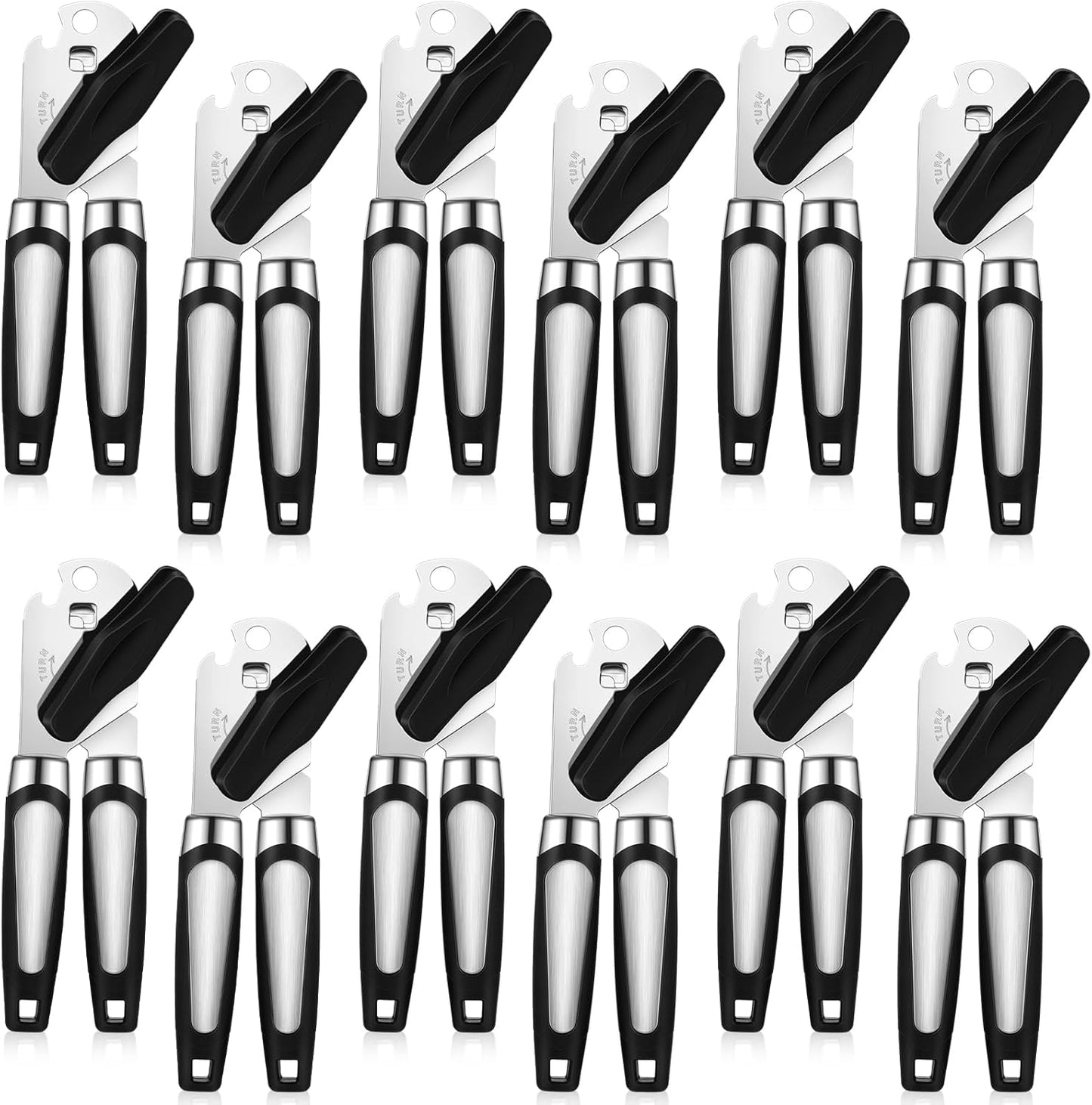 Gisafai 20 Pcs Manual Can Opener Bulk with Sharp Blade Smooth Edge Multifunctional Kitchen Gadget Handheld Openers Large Handheld Knob Can and Bottle Animals for Dorm Kitchen Essentials Gifts