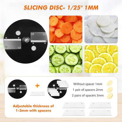 Anatole Electric Vegetable Dicer Commercial Food Processor Heavy Duty Veggie Fruits Chopper with 3 Stainless Steel Blades for Carrot Potato Onion 100W 110V