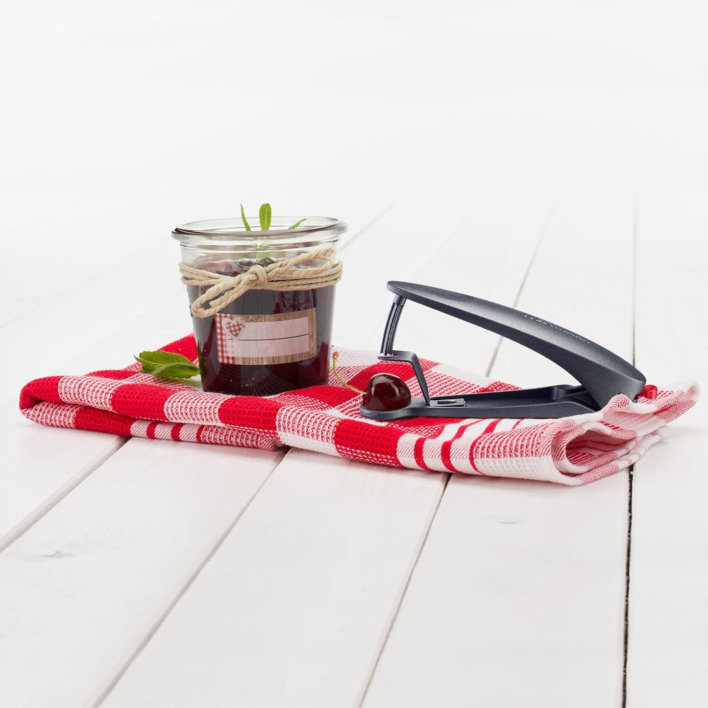Westmark Cherry Pitter Tool “Kernex” - Heavy-Duty Cast Aluminum Pit Remover & Olive Pitter, German Ergonomic Seed Remover